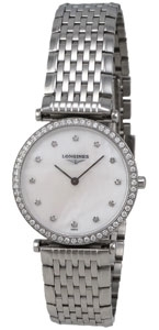 Longines Damklocka L4.513.0.87.6 Grande Classique Vit/Stål Ø29 mm