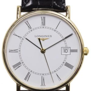 Longines Damklocka L4.743.6.11.0 Grande Classique Vit/Läder Ø33.5 mm