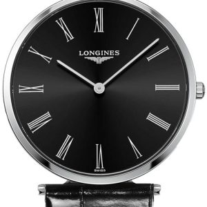 Longines Damklocka L4.755.4.51.2 La Grande Classique De Svart/Läder