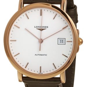 Longines Damklocka L4.787.8.12.0 Grande Classique Vit/Läder Ø37 mm