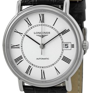 Longines Damklocka L4.821.4.11.2 Grande Classique Vit/Läder Ø34.5 mm