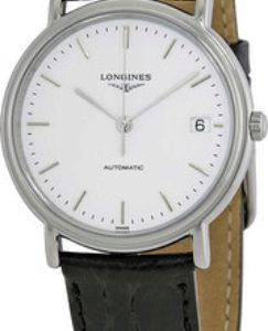 Longines Damklocka L4.821.4.12.2 Grande Classique Vit/Läder Ø34.5 mm