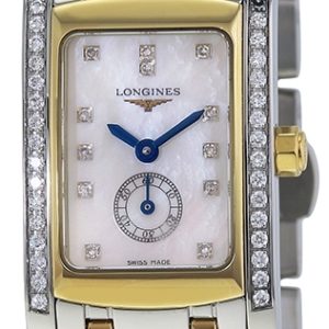 Longines Damklocka L5.155.5.09.7 DolceVita Vit/18 karat gult guld