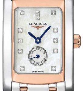 Longines Damklocka L5.155.5.88.7 Dolcevita Vit/18 karat roséguld