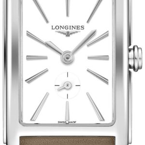 Longines Damklocka L5.255.4.11.7 Dolcevita Vit/Läder