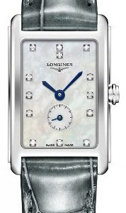 Longines Damklocka L5.255.4.87.3 DolceVita Vit/Läder