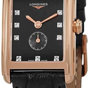 Longines Damklocka L5.255.8.57.0 Dolcevita Svart/Läder