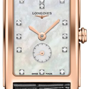 Longines Damklocka L5.255.8.87.0 Dolcevita Vit/Läder