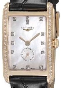 Longines Damklocka L5.255.9.87.0 Dolcevita Vit/Läder