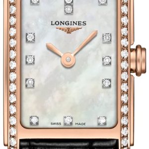 Longines Damklocka L5.258.9.87.0 DolceVita Vit/Läder