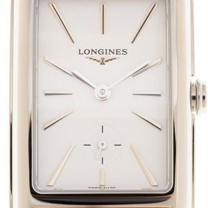 Longines Damklocka L5.512.4.11.8 Dolcevita Vit/Läder