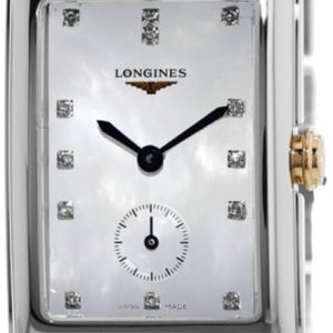 Longines Damklocka L5.512.5.87.7 Dolcevita Vit/Roséguldstonat stål