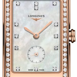 Longines Damklocka L5.512.9.87.0 Dolcevita Vit/Läder