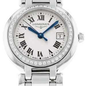 Longines Damklocka L8.110.0.71.6 PrimaLuna Silverfärgad/Stål Ø26.3