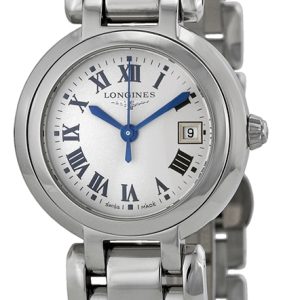 Longines Damklocka L8.110.4.71.6 PrimaLuna Silverfärgad/Stål Ø26.5