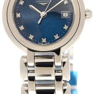 Longines Damklocka L8.110.4.98.6 Primaluna Blå/Stål Ø26.5 mm