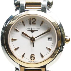 Longines Damklocka L8.110.5.16.6 PrimaLuna Vit/Stål Ø26.5 mm