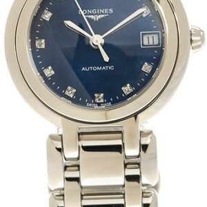 Longines Damklocka L8.111.4.98.6 Primaluna Blå/Stål Ø26.5 mm