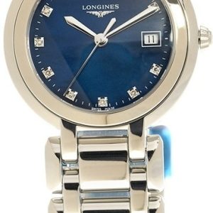 Longines Damklocka L8.112.4.98.6 Primaluna Blå/Stål Ø30 mm