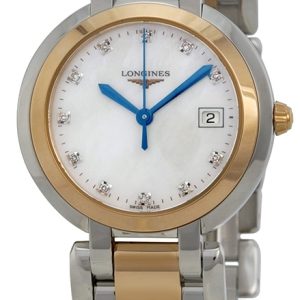 Longines Damklocka L8.112.5.87.6 PrimaLuna Vit/18 karat roséguld