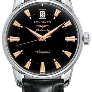 Longines Herrklocka L1.611.4.52.4 Conquest Heritage Svart/Läder Ø35