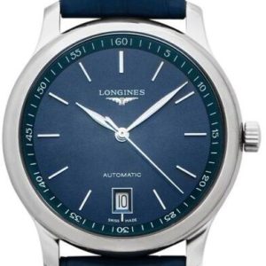 Longines Herrklocka L2.628.4.92.0 Master Blå/Läder Ø38.5 mm