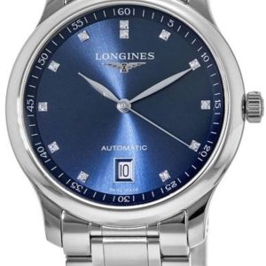 Longines Herrklocka L2.628.4.97.6 Master Blå/Stål Ø38.5 mm