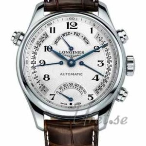 Longines Herrklocka L2.717.4.78.3 Master Silverfärgad/Läder Ø44 mm