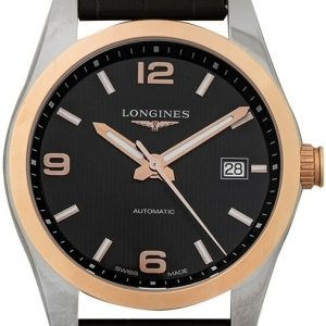 Longines Herrklocka L2.785.5.56.3 Conquest Svart/Läder Ø40 mm