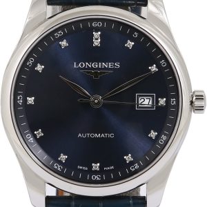 Longines Herrklocka L2.793.4.97.0 Master Blå/Läder Ø40 mm