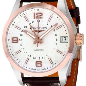 Longines Herrklocka L2.799.5.76.3 Conquest Silverfärgad/Läder Ø42