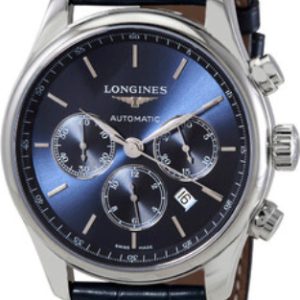 Longines Herrklocka L2.859.4.92.0 Master Blå/Läder Ø44 mm