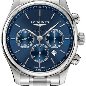 Longines Herrklocka L2.859.4.92.6 Master Blå/Stål Ø44 mm