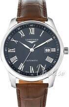 Longines Herrklocka L2.893.4.59.2 Master Svart/Läder Ø42 mm