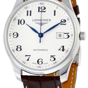 Longines Herrklocka L2.893.4.78.3 Master Silverfärgad/Läder Ø42 mm