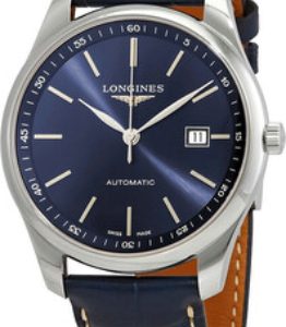 Longines Herrklocka L2.893.4.92.0 Master Blå/Läder Ø42 mm