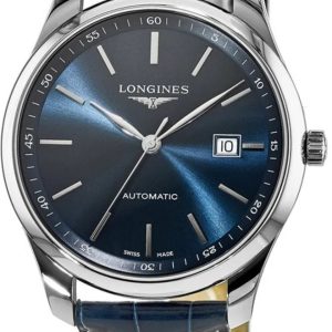 Longines Herrklocka L2.893.4.92.2 Master Blå/Läder Ø42 mm