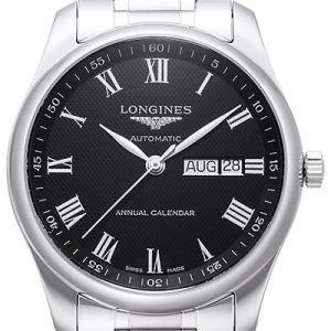 Longines Herrklocka L2.910.4.51.6 Master Svart/Stål Ø40 mm