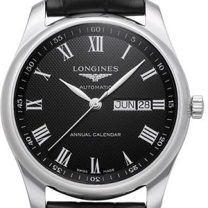 Longines Herrklocka L2.910.4.51.7 Master Svart/Läder Ø40 mm