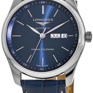 Longines Herrklocka L2.910.4.92.0 Master Blå/Läder Ø40 mm