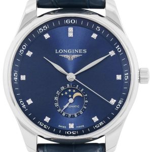 Longines Herrklocka L2.919.4.97.0 Master Blå/Läder Ø42 mm