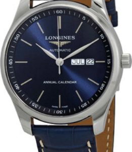 Longines Herrklocka L2.920.4.92.0 Master Blå/Läder Ø42 mm