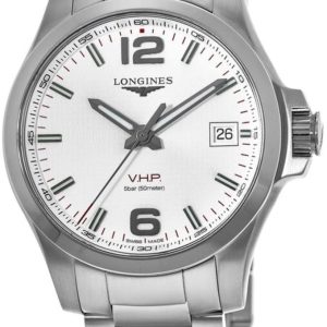 Longines Herrklocka L3.716.4.76.6 Conquest Silverfärgad/Stål Ø41 mm