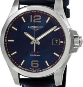 Longines Herrklocka L3.716.4.96.0 Conquest V.H.P. Blå/Läder Ø41 mm