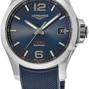 Longines Herrklocka L3.716.4.96.9 Conquest V.H.P Blå/Gummi Ø41 mm