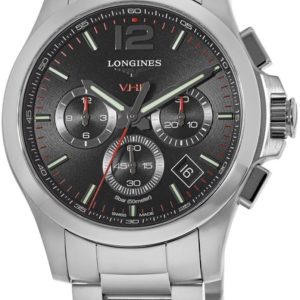 Longines Herrklocka L3.717.4.56.6 Conquest V.H.P. Svart/Stål Ø42 mm