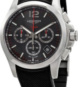 Longines Herrklocka L3.717.4.56.9 Conquest V.H.P. Svart/Gummi Ø42 mm