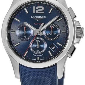 Longines Herrklocka L3.717.4.96.9 Conquest V.H.P. Blå/Gummi Ø42 mm