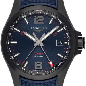 Longines Herrklocka L3.718.2.96.9 Conquest V.H.P. Blå/Gummi Ø41 mm