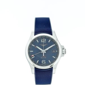 Longines Herrklocka L3.718.4.96.9 Conquest V.H.P. Blå/Gummi Ø41 mm